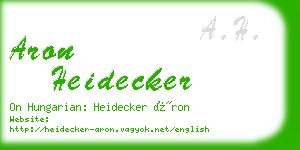 aron heidecker business card